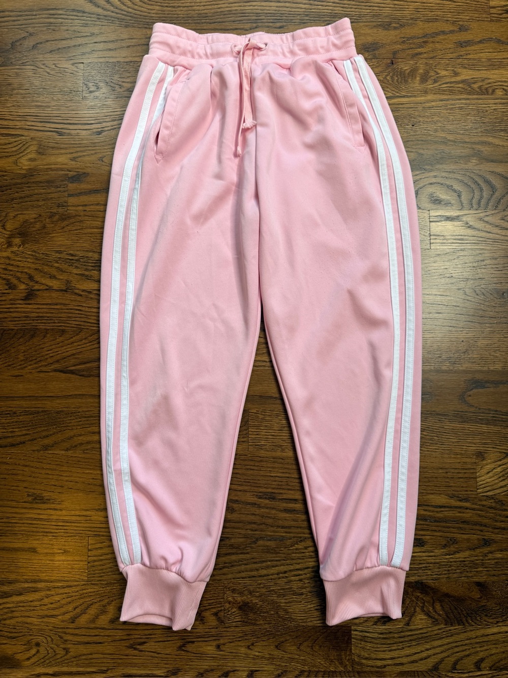 Balera Dance Wear Girls Hip Hop Pink Track Stripe Jogger Pants Size MC 8-10